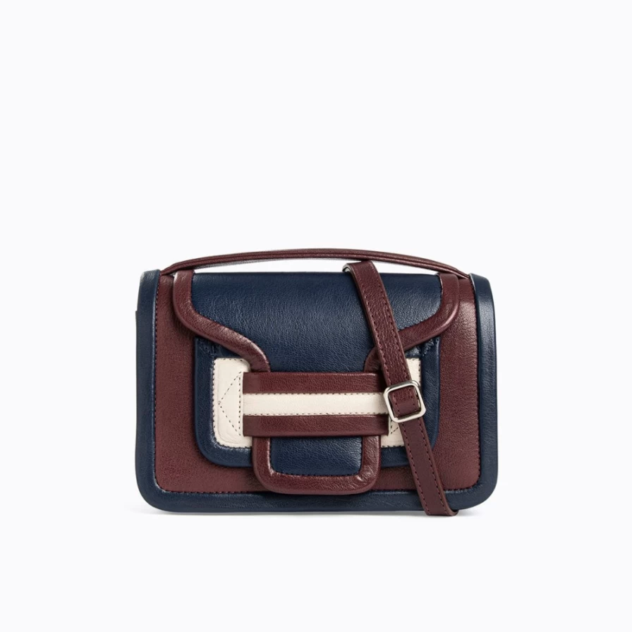 Pierre Hardy Women's Navy & Burgundy Alpha Handbag - Luxury Designer Tote