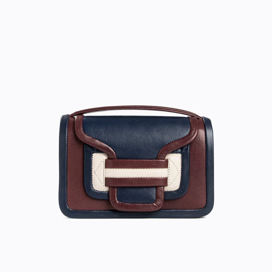 Pierre Hardy Women's Navy & Burgundy Alpha Handbag - Luxury Designer Tote